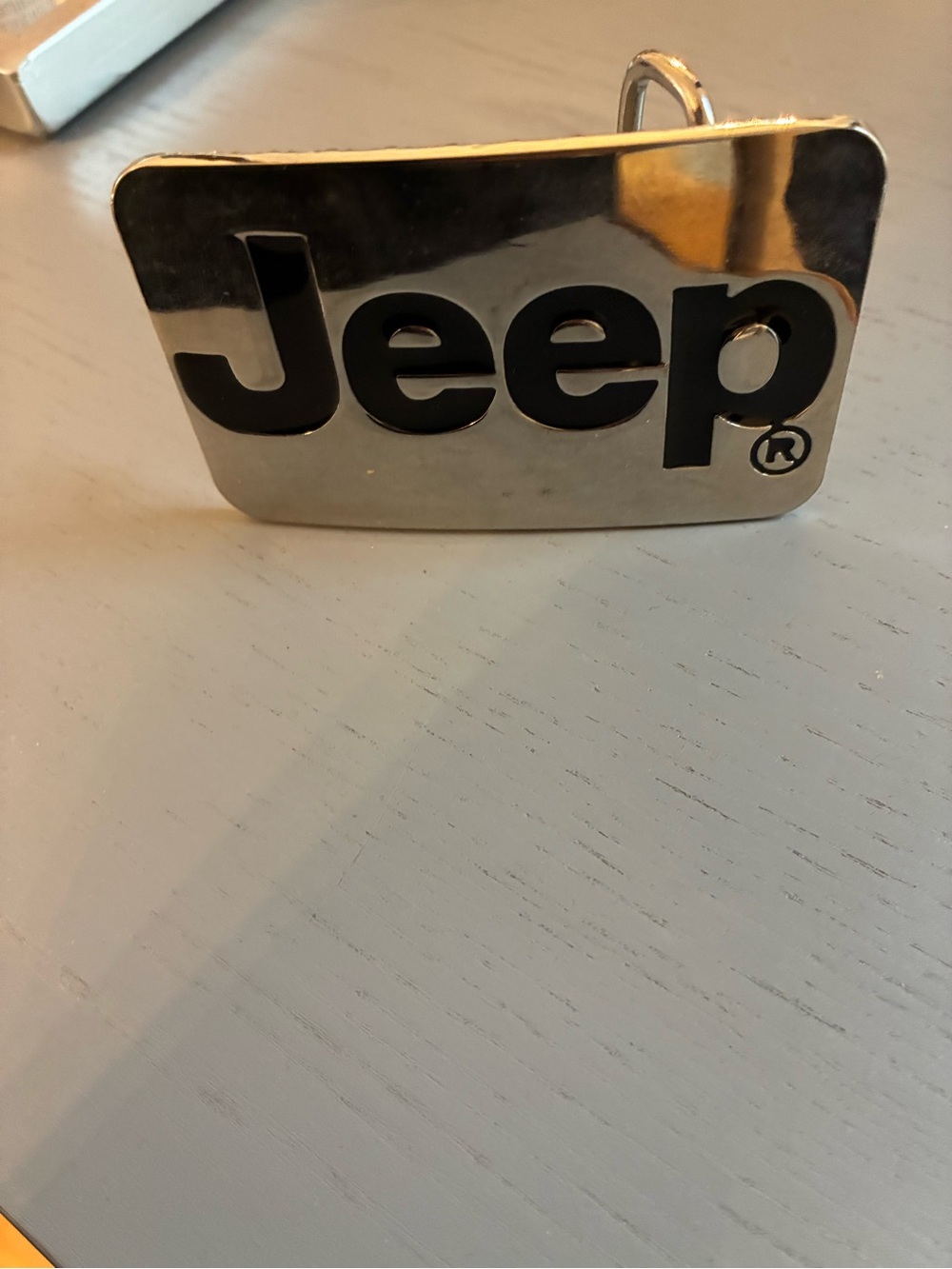 Jeep Chrome and Black Logo Belt Buckle